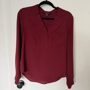 Nine West Burgundy Women's Blouse
